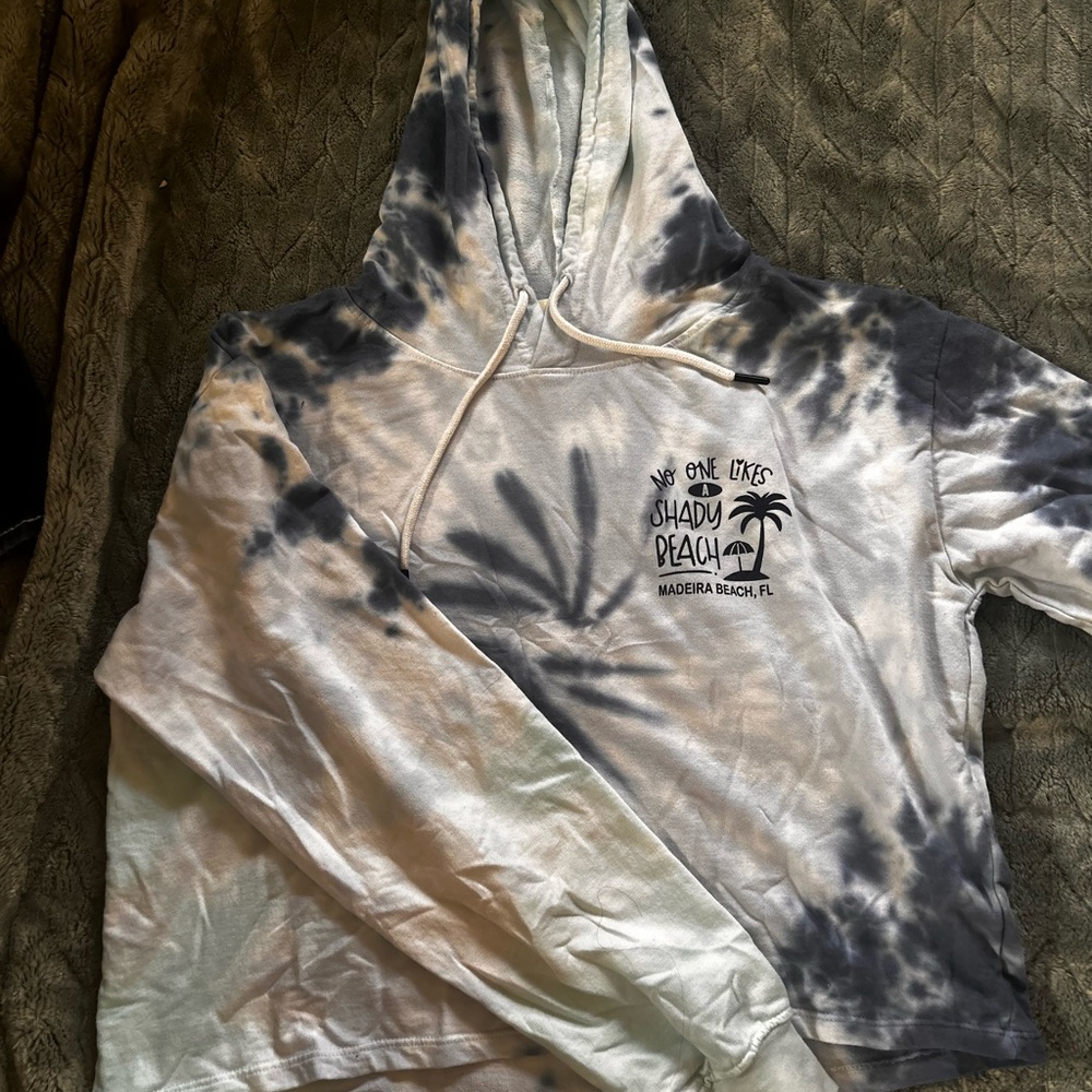 Tie-Dye Hoodie with Graphic Print